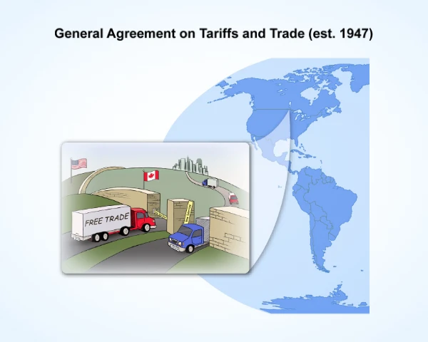 Image and description of the General Agreement on tariffs and trade