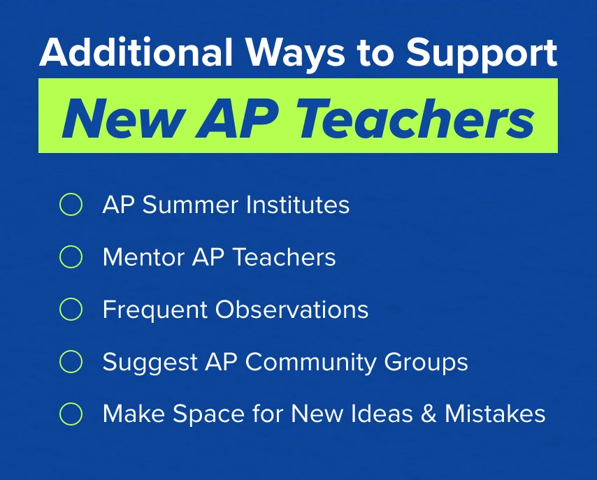 Additional Ways to Support New AP Teachers