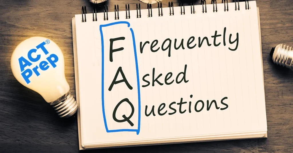 A sign with “FAQ” written on it sits on a table surrounded by lightbulbs.