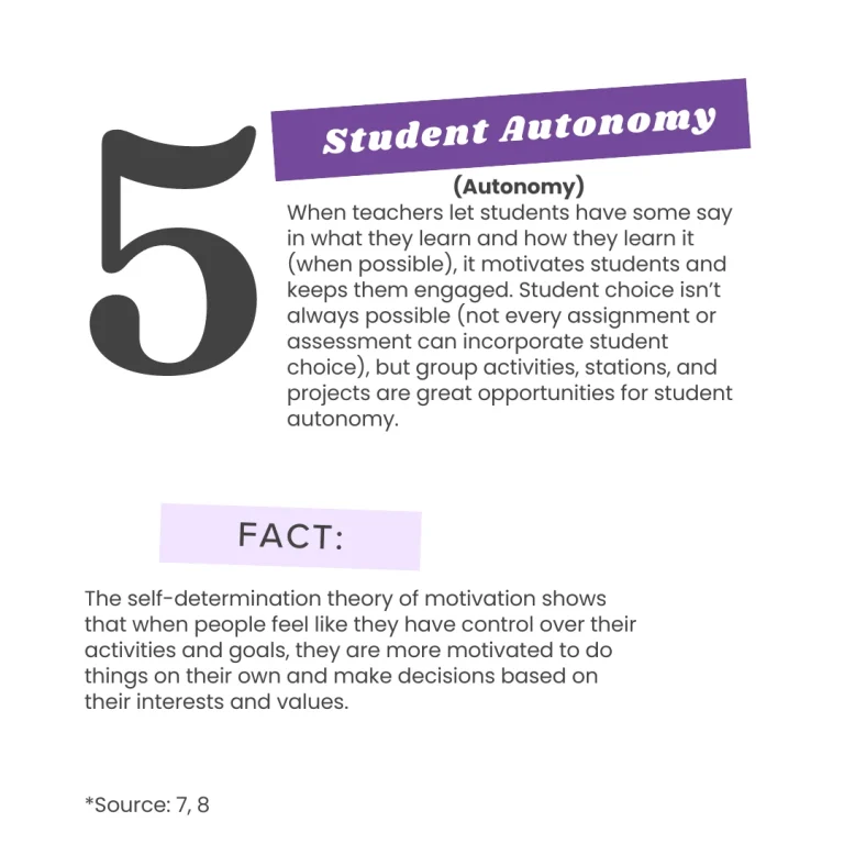 Tip 5 - Student Autonomy
