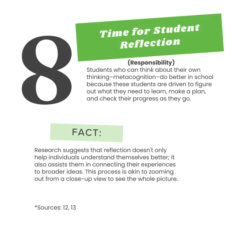 Tip 8 - Time for Student Reflection