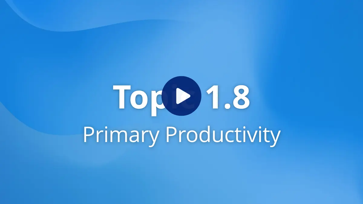 UWorld video on Topic 1.8 Primary Productivity