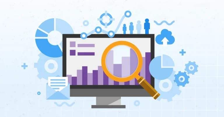 Vector illustration concept for student data analysis.