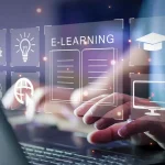 A student prepares for a digital exam with digital learning resources.