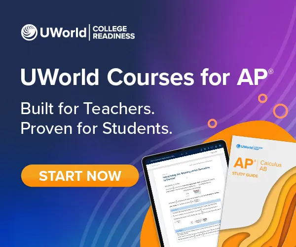 UWorld’s Courses for AP are built for teachers to help their students succeed.